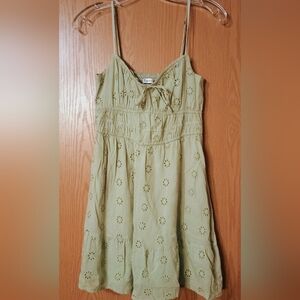 Hollister Elegant Sage Eyelet Sundress